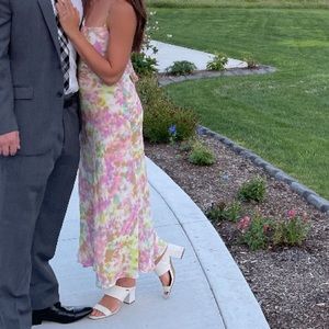 ASTR tie die midi dress